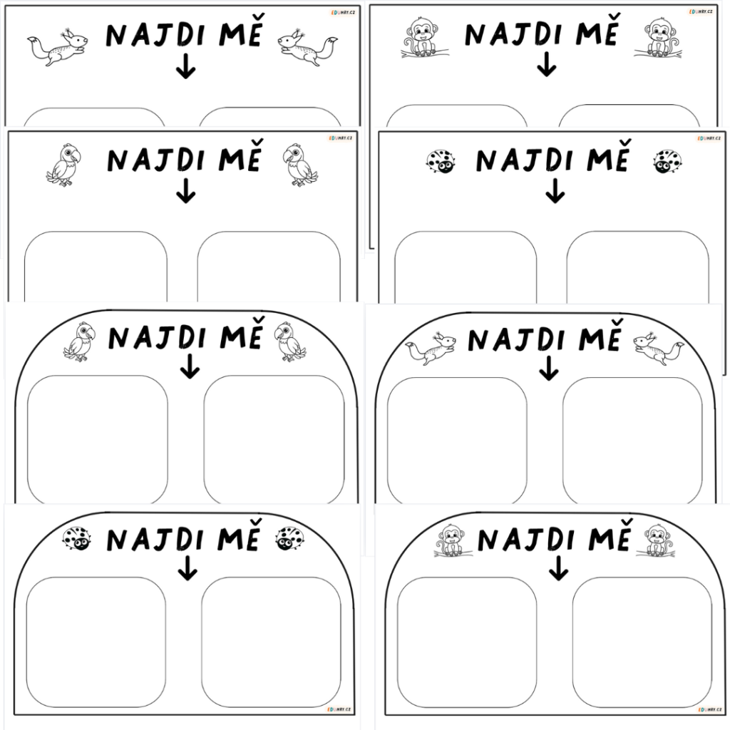 Podložky šablona Trofast puzzle pro malé děti poloviny
